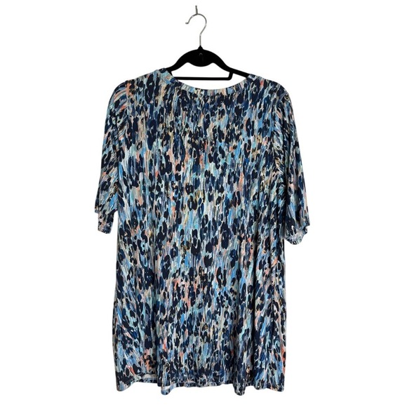 Logo Blue/Multi Colored Short Sleeve Top Woman‎ Size L - Picture 2 of 6